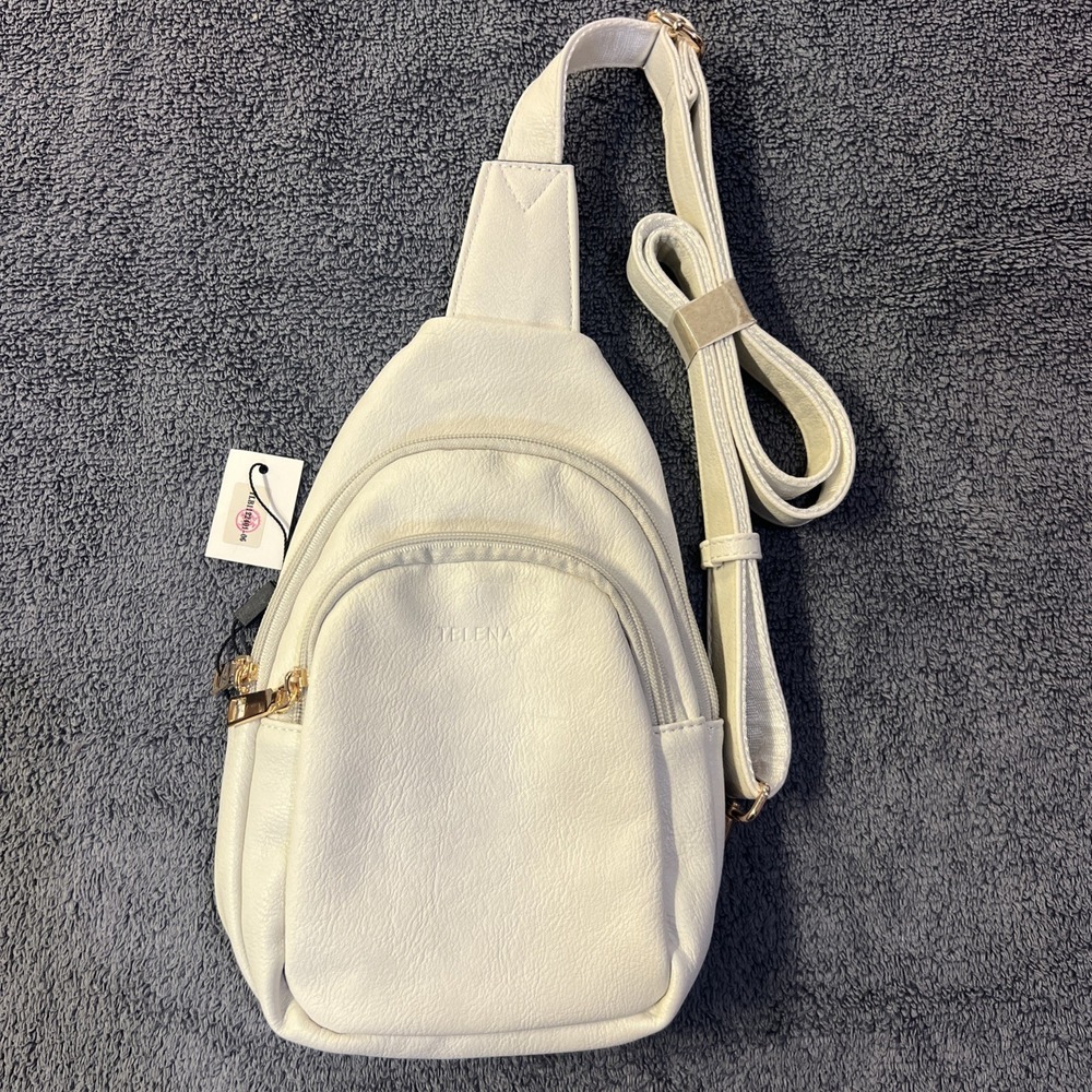 Telena Crossbody Sling Bags Fanny Packs Purses Chest Bag for Women White